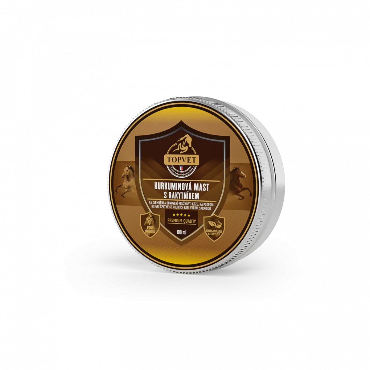 Kurkuminová mast s rakytníkem pro koně TOPVET 100ml